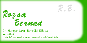 rozsa bernad business card